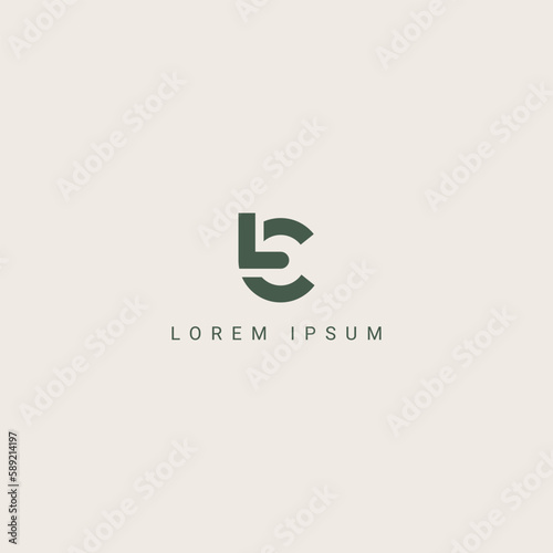 modern creative Letter LC CL logo icon design template elements.
