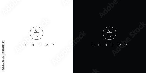 Luxury and modern AJ logo design 2