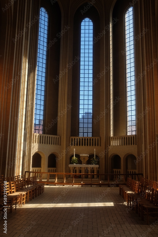 Grundtvig's church in sunshine