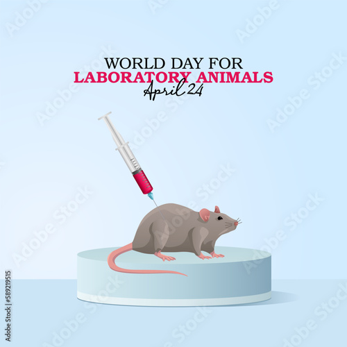 vector graphic of world day for laboratory animals good for world day for laboratory animals celebration. flat design. flyer design.flat illustration.