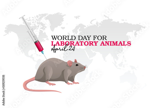 vector graphic of world day for laboratory animals good for world day for laboratory animals celebration. flat design. flyer design.flat illustration.