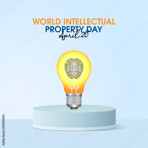 vector graphic of world intellectual property day good for world intellectual property day celebration. flat design. flyer design.flat illustration.