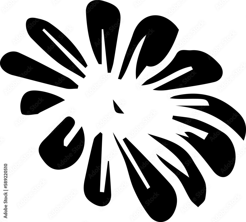 Hand Drawn Flower. Sketched Illustration Hand Drawn Flower. Sketched Illustration