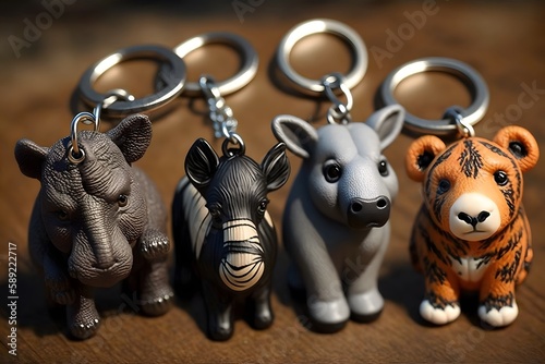 animal keychain created using AI Generative Technology