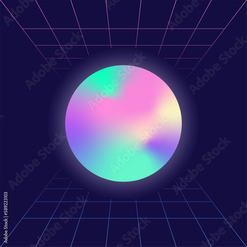 vintage sci fi vaporwave background