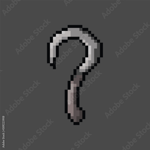 pixel art sickle good for your project and game.