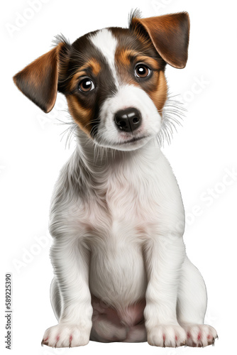 Jack Russell Terrier cute dog with a transparent background. Generative AI © Razvan