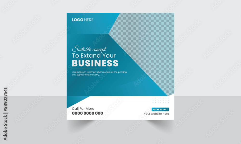 Fototapeta premium Creative social media post banner template, Corporate social media web banner design, Facebook Post, Instagram Post template