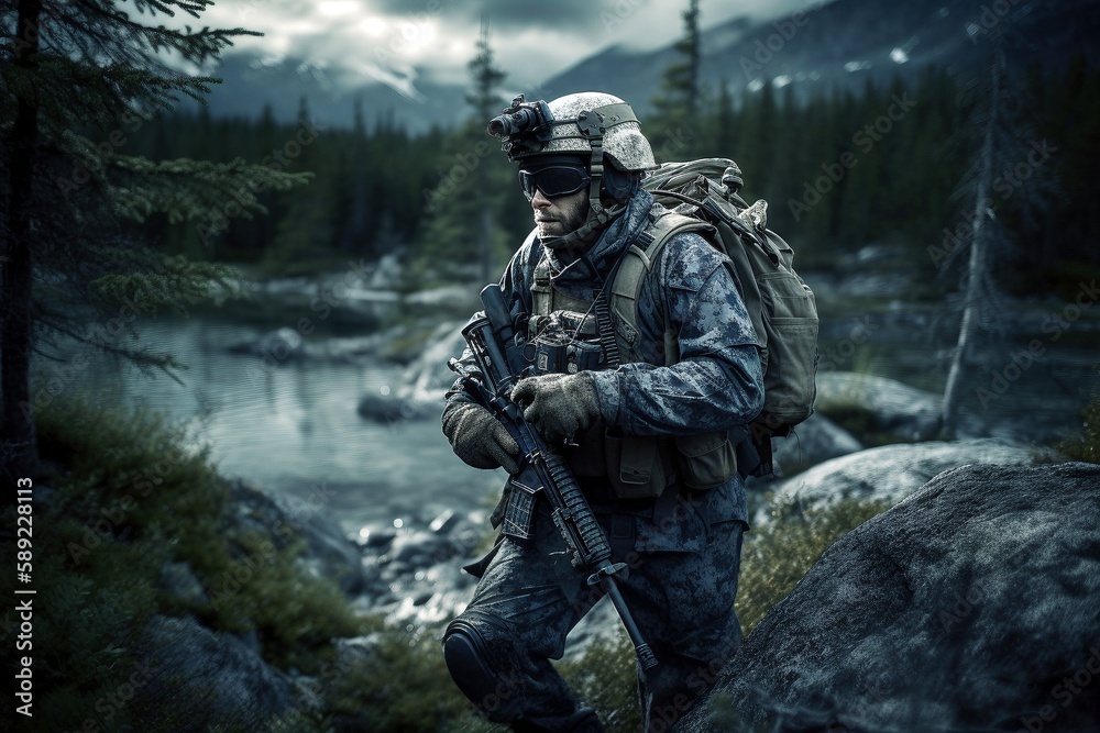 Covert Alaska Operation - Navy SEAL in Action, Generative AI