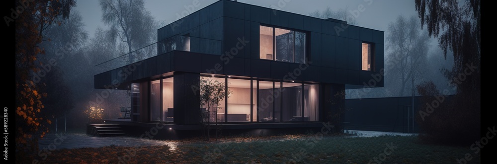 Real estate building background, a beautiful residence illustration by generative ai Real estate building background, a beautiful residence illustration by generative ai
