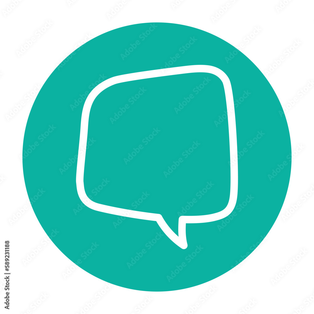 Speech bubble color line icon. Communication cloud. Speech bubble color line icon. Communication cloud.