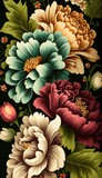 illustration art flower pattern background,Generative AI