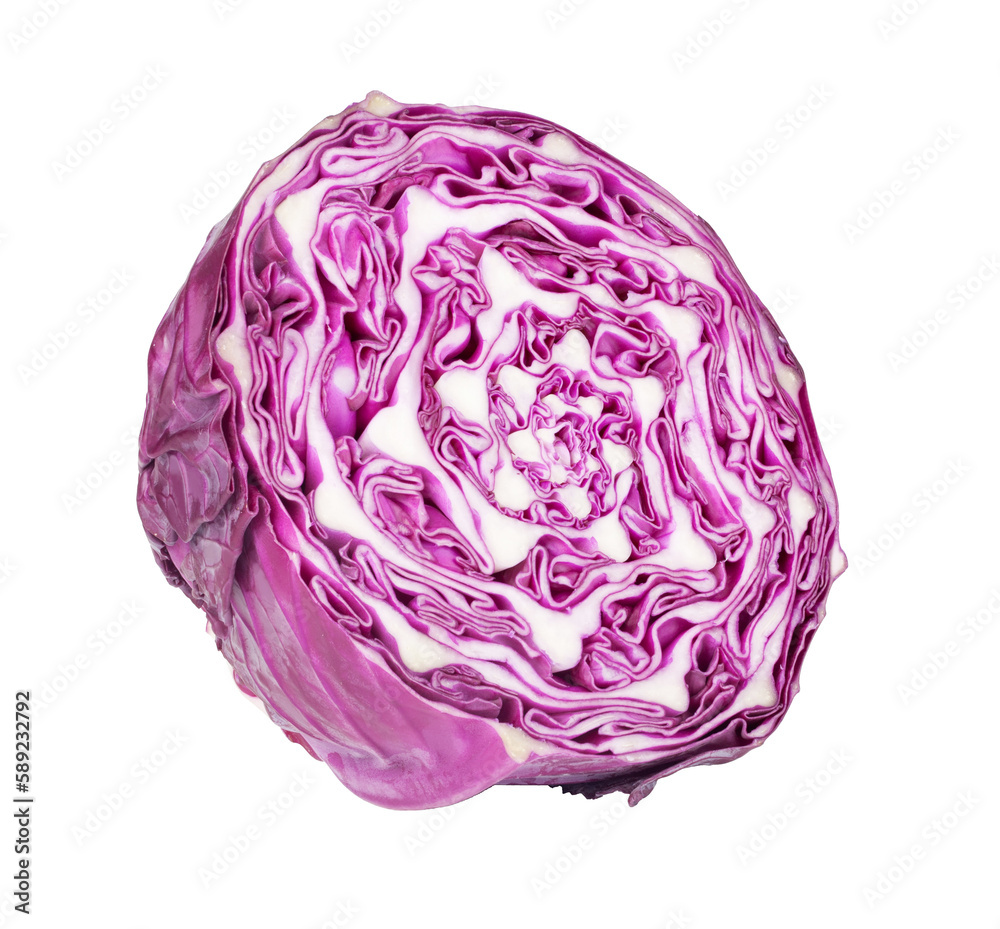 red cabbage on transparent background. png file