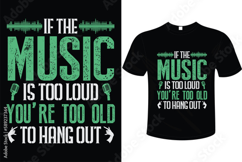 Loud music t-shirt design, Illustration Vector Graphic typography. Print for t-shirts and another, trendy apparel design
