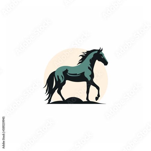 modern horse logo logo vector