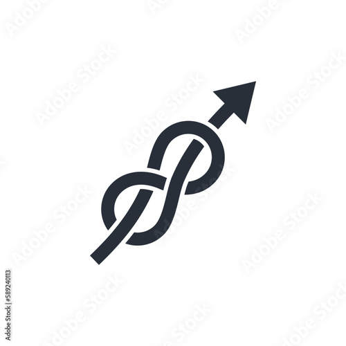 Flexible solution. Adaptability, flexibility.  Vector linear icon isolated on white background.