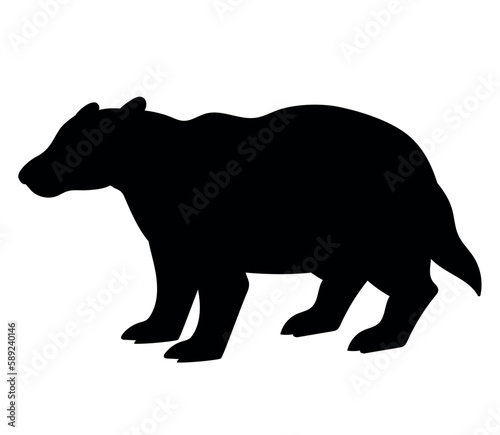 badger vector silhouette black one