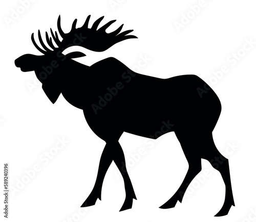 moose vector silhouette black one