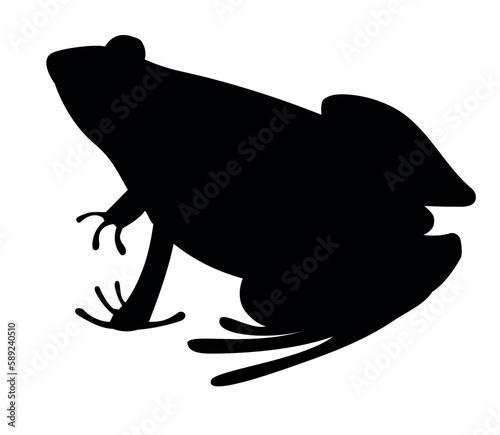 frog vector silhouette black one