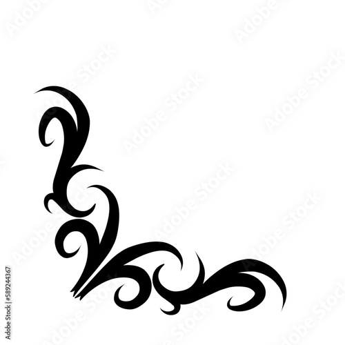 Frame Border, Vector calligraphy swirls, swashes, ornate motifs and scrolls.