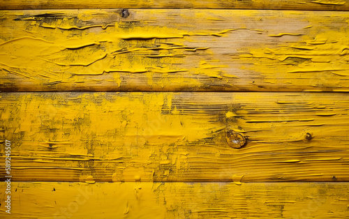 Wallpaper Mural Wooden wall. Yellow. Generative AI. Torontodigital.ca