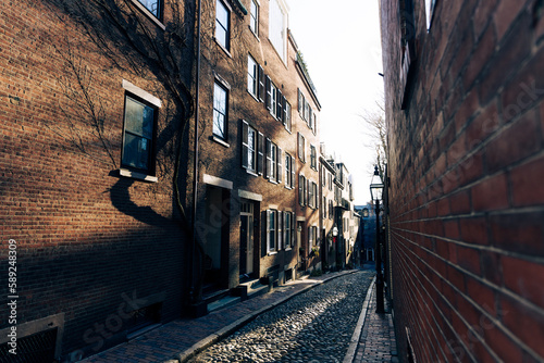 Bild auf Leinwand Street view around beacon hill, Boston