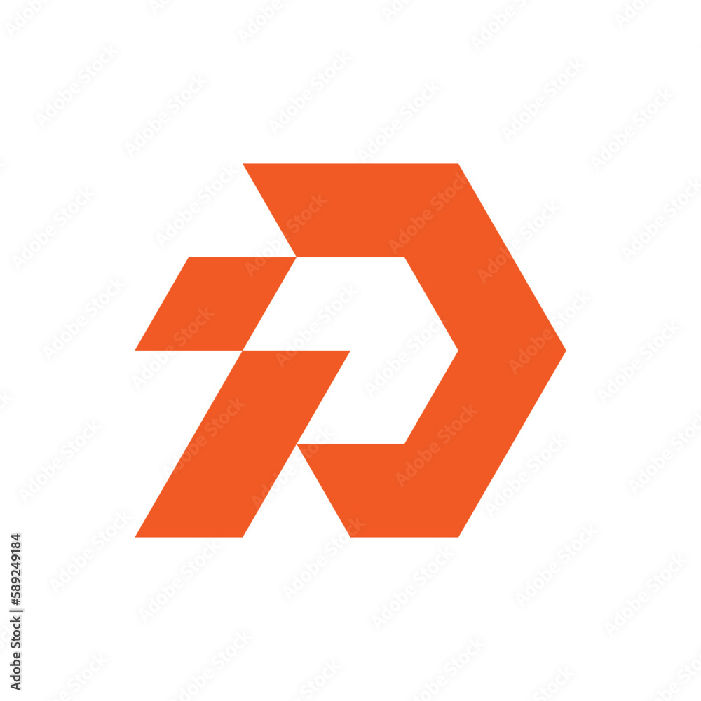 Letter P bolt logo design - obrazy, fototapety, plakaty 