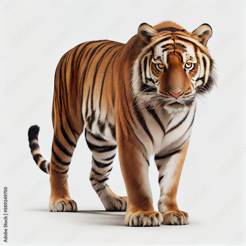 tiger On a white background. generative AI
