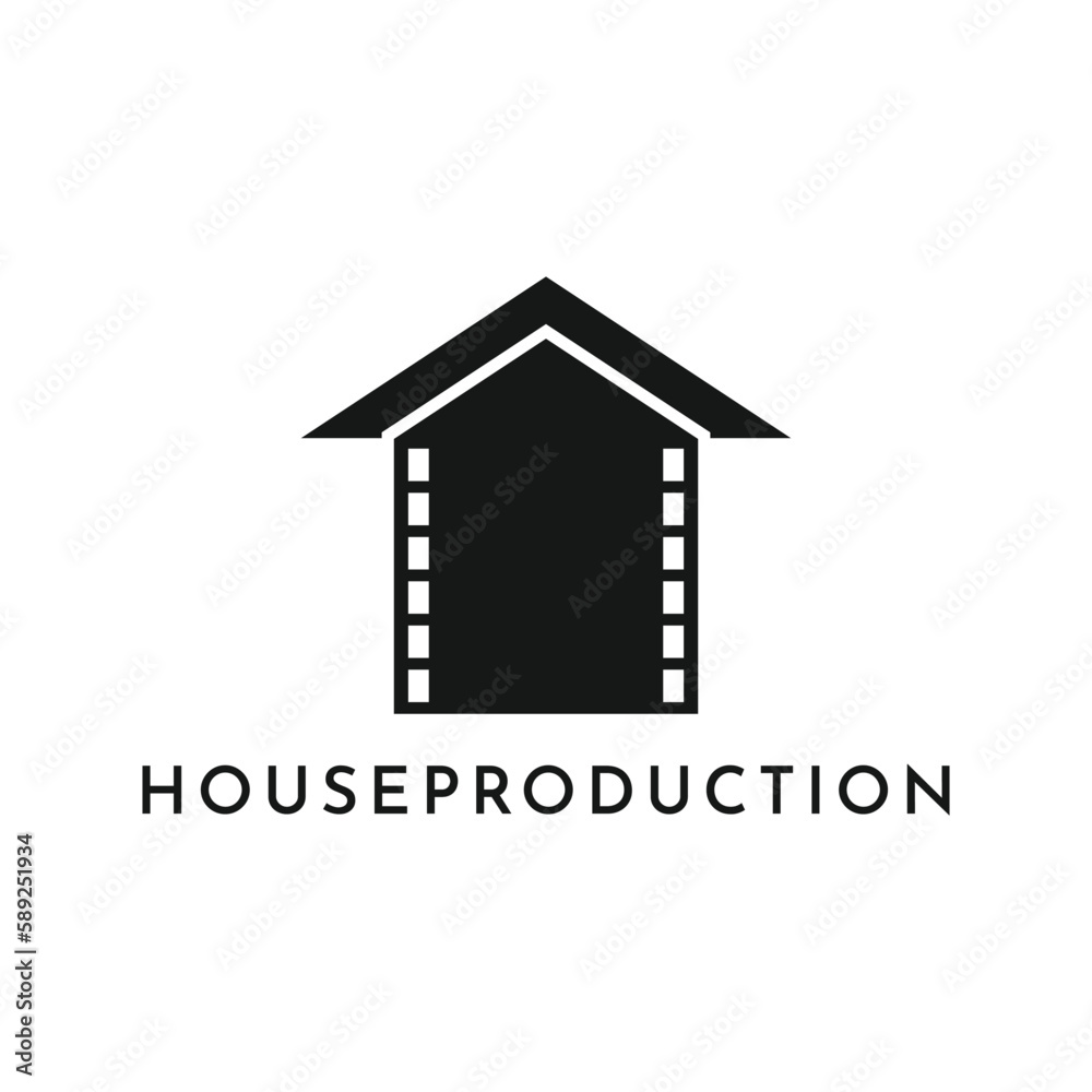 Creative illustration modern film house production logo icon vector template Creative illustration modern film house production logo icon vector template
