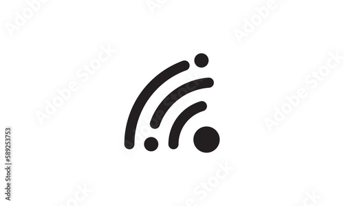 wifi signal logo design. connection symbol icon vector