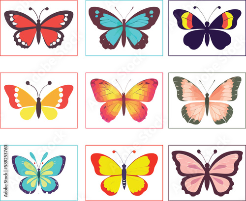 Add a pop of color to your project with this stunning colorful butterfly vector art. Perfect for nature-themed designs, coloring books, and more. High-quality and easily editable. Get yours now © coloring page