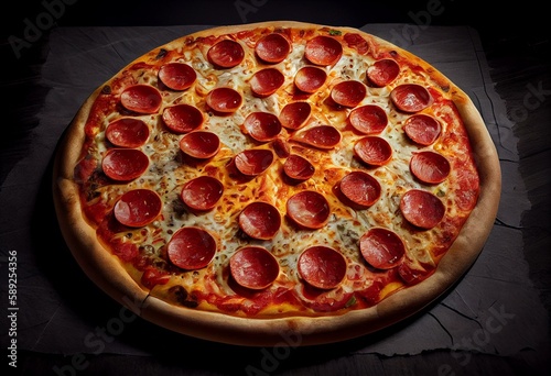 pepperoni pizza images. Generative AI