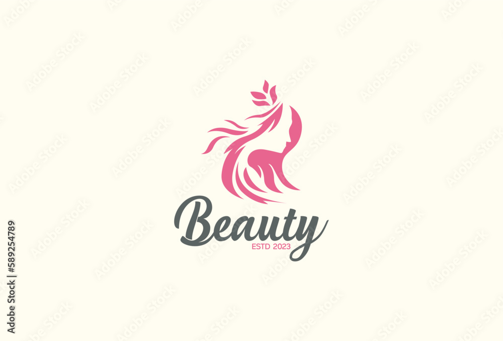 Illustration Vector graphic of luxury beauty hair queen fit for Beauty Spa logo design etc.