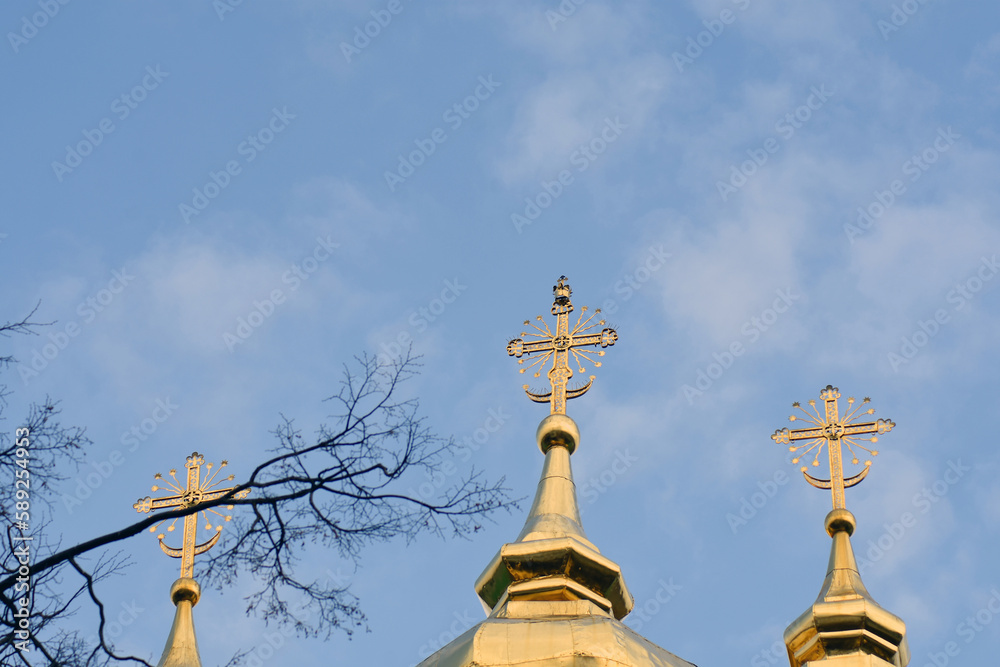 Architecture of Trinity Sergius Lavra, Sergiev Posad, Moscow region, Russia. Popular landmark.