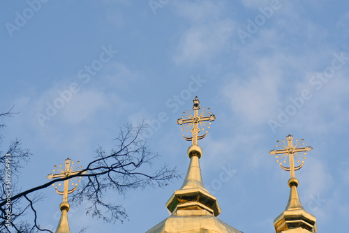 Obraz na płótnie Architecture of Trinity Sergius Lavra, Sergiev Posad, Moscow region, Russia. Popular landmark. w salonie