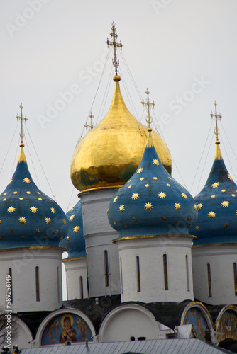 Obraz na płótnie Architecture of Trinity Sergius Lavra, Sergiev Posad, Moscow region, Russia. Popular landmark. w salonie