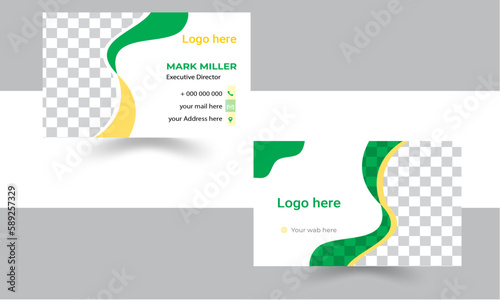 Company presentation card. Vector business card template.
Visiting cards for business and personal use.
And all business presentation work vector illustration design
