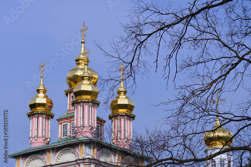 Obraz na płótnie Architecture of Trinity Sergius Lavra, Sergiev Posad, Moscow region, Russia. Popular landmark. w salonie