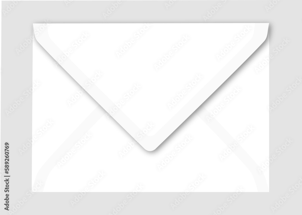 White neutral open envelope against gray background. Illustration made April 5th, 2023, Zurich, Switzerland. White neutral open envelope against gray background. Illustration made April 5th, 2023, Zurich, Switzerland.