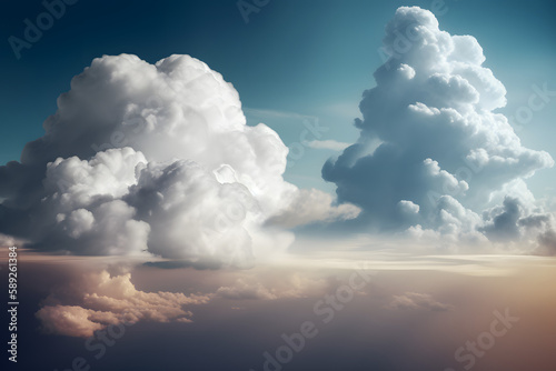 Clouds, made with generative AI photo