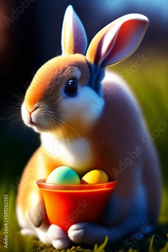Easter bunny giving errgs © IandP