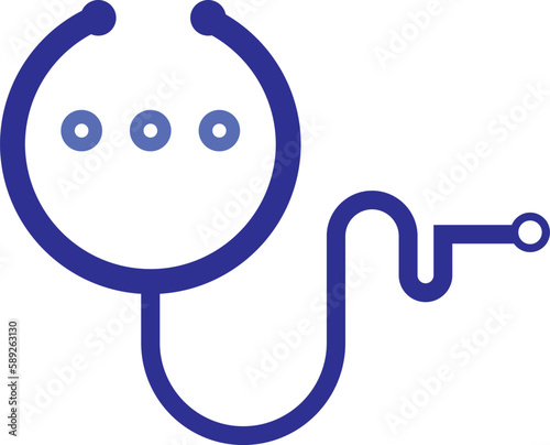 Health consult logo design template. Stethoscope isolated on bubble chat symbol