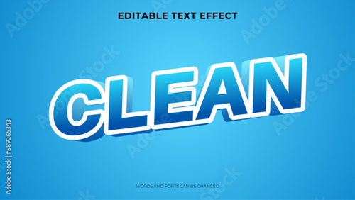 editable blue color text effect