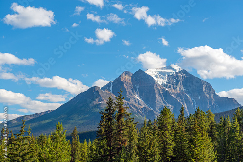 Mount Temple during the day, Banff national park, Alberta, Canada.