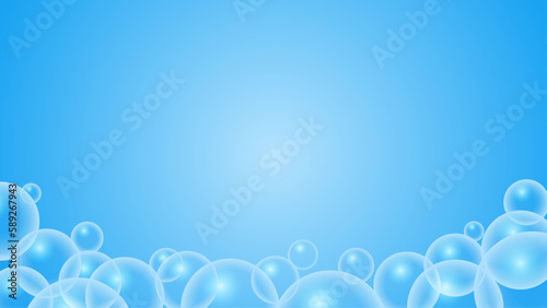 bubbles on a blue background