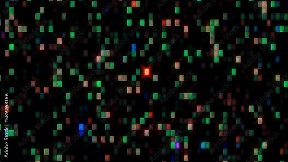 3D shining bright dots set colorful line wave motion, on black background 3D shining bright dots set colorful line wave motion, on black background