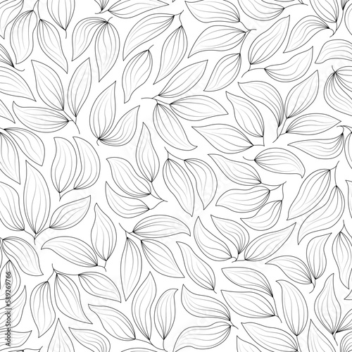 Nature leaves seamless pattern. Abstract vector background