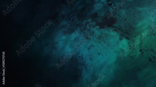 Black blue green abstract texture background. Color gradient. Generative AI.