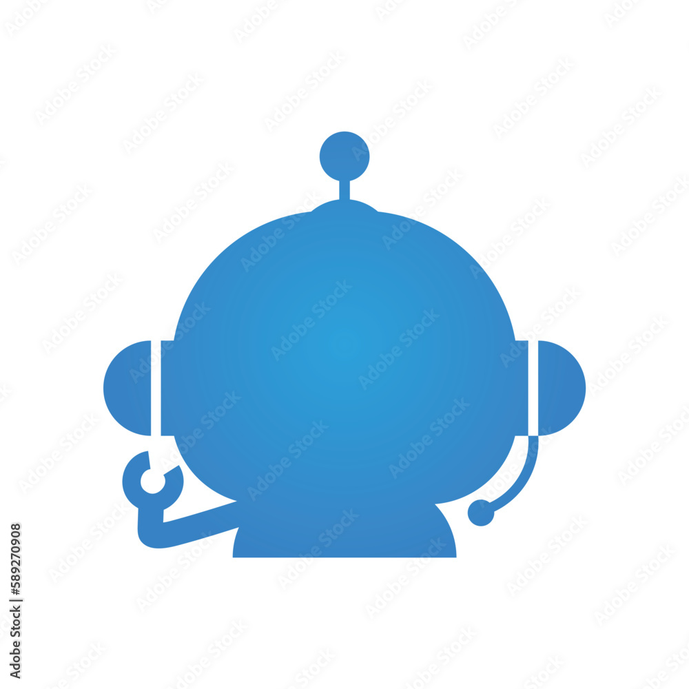 ヘッドセットを付けているAI・チャットボットのアイコン - 人工知能技術のイメージ - 青
ヘッドセットを付けているAI・チャットボットのアイコン - 人工知能技術のイメージ - 青