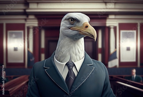 Seagull Congressman Addressing The Public Generative AI photo